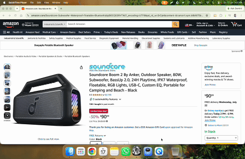 Grab the Amazon product with the Chrome extension